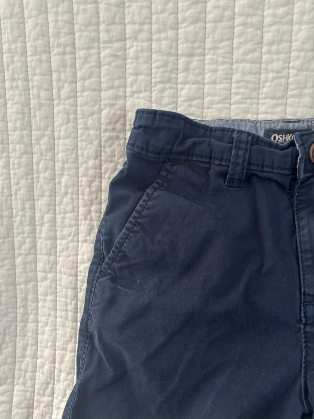Boys Navy Cotton Chino Shorts size 6